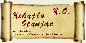 Mihajlo Otanjac vizit kartica